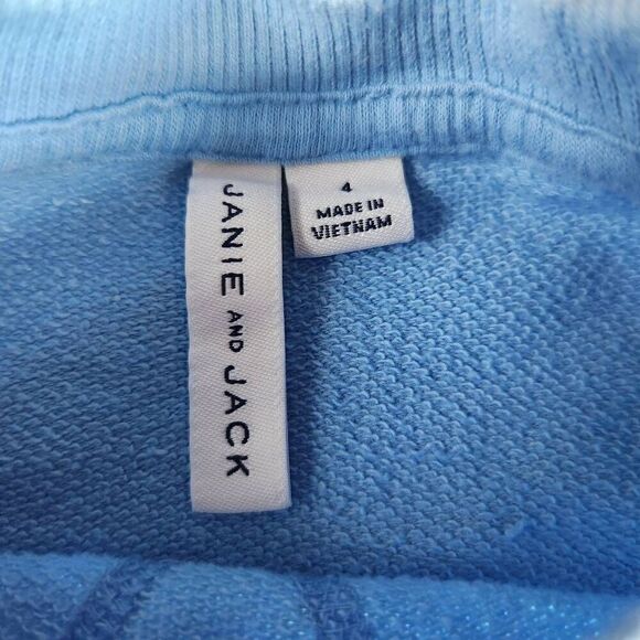 Janie & Jack sailing crew light blue crewneck sweatshirt kids unisex 4 year 2002 - Picture 3 of 6